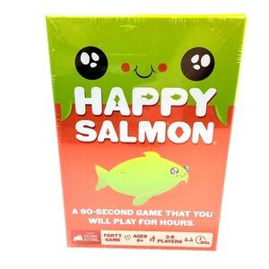 Happy Salmon Hoppy Salmon Fun Family Party Action Card Game Ages 6+ 3-8 Players
